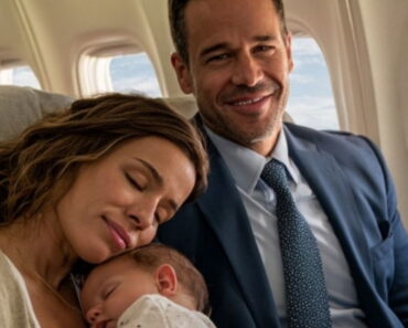 Exhausted Mom and Her Baby Fall Asleep on CEO’s Shoulder Mid